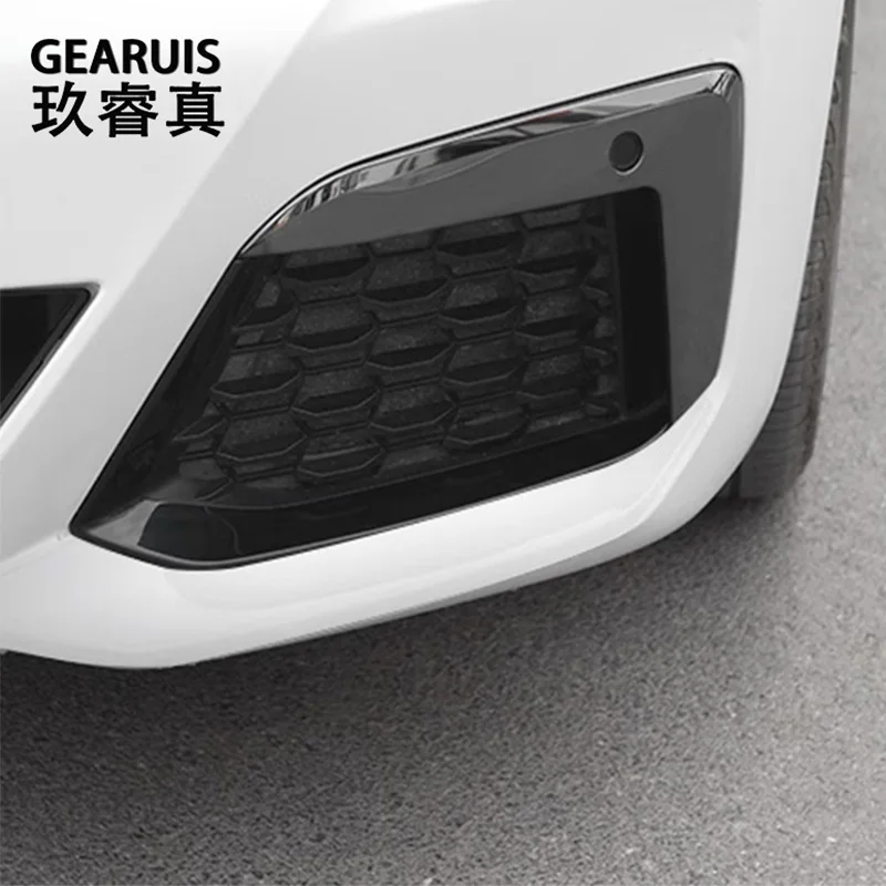 Car Styling Front Bumper Spoiler Air Knife Foglight panel Cover Sticker Trim For BMW 5 Series G30 G38 2020-2023 Auto Accessories