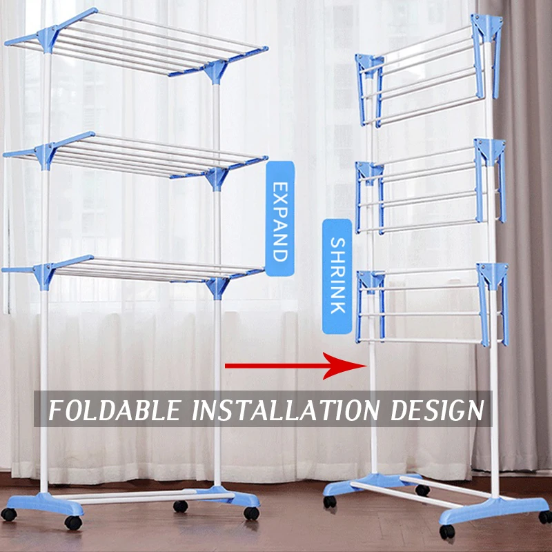 COSTWAY Móc Treo Quần Áo Phối Giá Sàn Móc Treo Lưu Trữ Tủ Quần Áo Quần Áo Sấy Giá Đỡ Porte Manteau Kledingrek Perchero De Pie