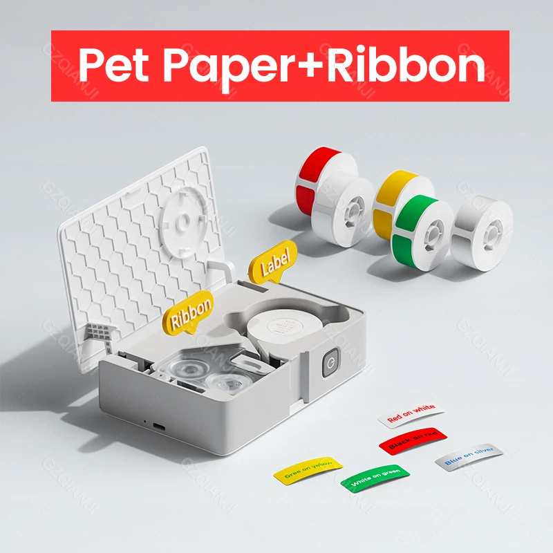 *NEW* Niimbot D11 B18 Mini Label Maker Transfer Label Sticker Printer with White Color Ribbon PET Papers Keep 8-10 Years Machine