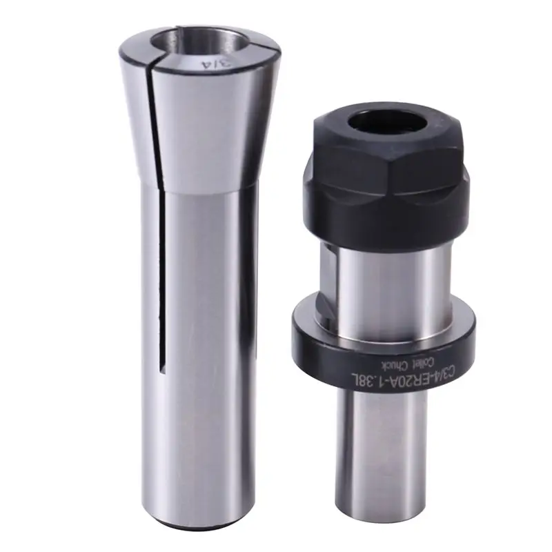 【FLASH-SALE!】6 Pieces Of 3/4 ER20 1.38 Chuck Chuck + 2 Pc R8 Chuck 3/4, With Flat TTS System Kit, Tool Holder