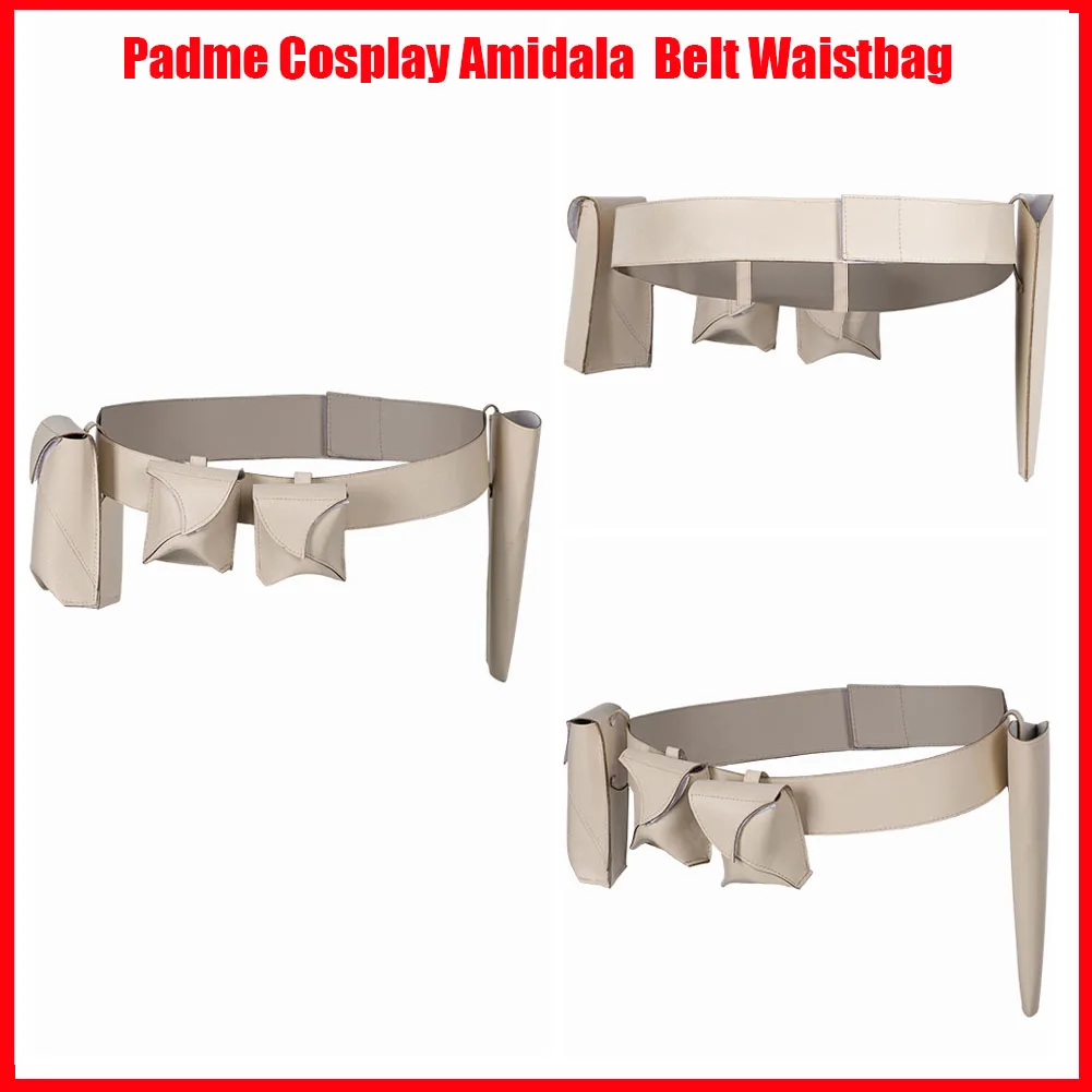 Padme Cosplay Amidala cinturón de fantasía riñonera película batalla espacial accesorios de disfraz cinturón mujeres adultas juego de rol accesorios de fantasía