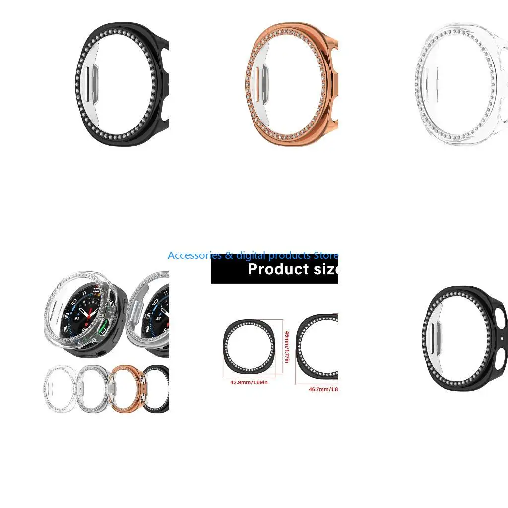 77JD Shell Bumper Protector Bezel Rings Cover Shell for Watch 8 44mm 40mm