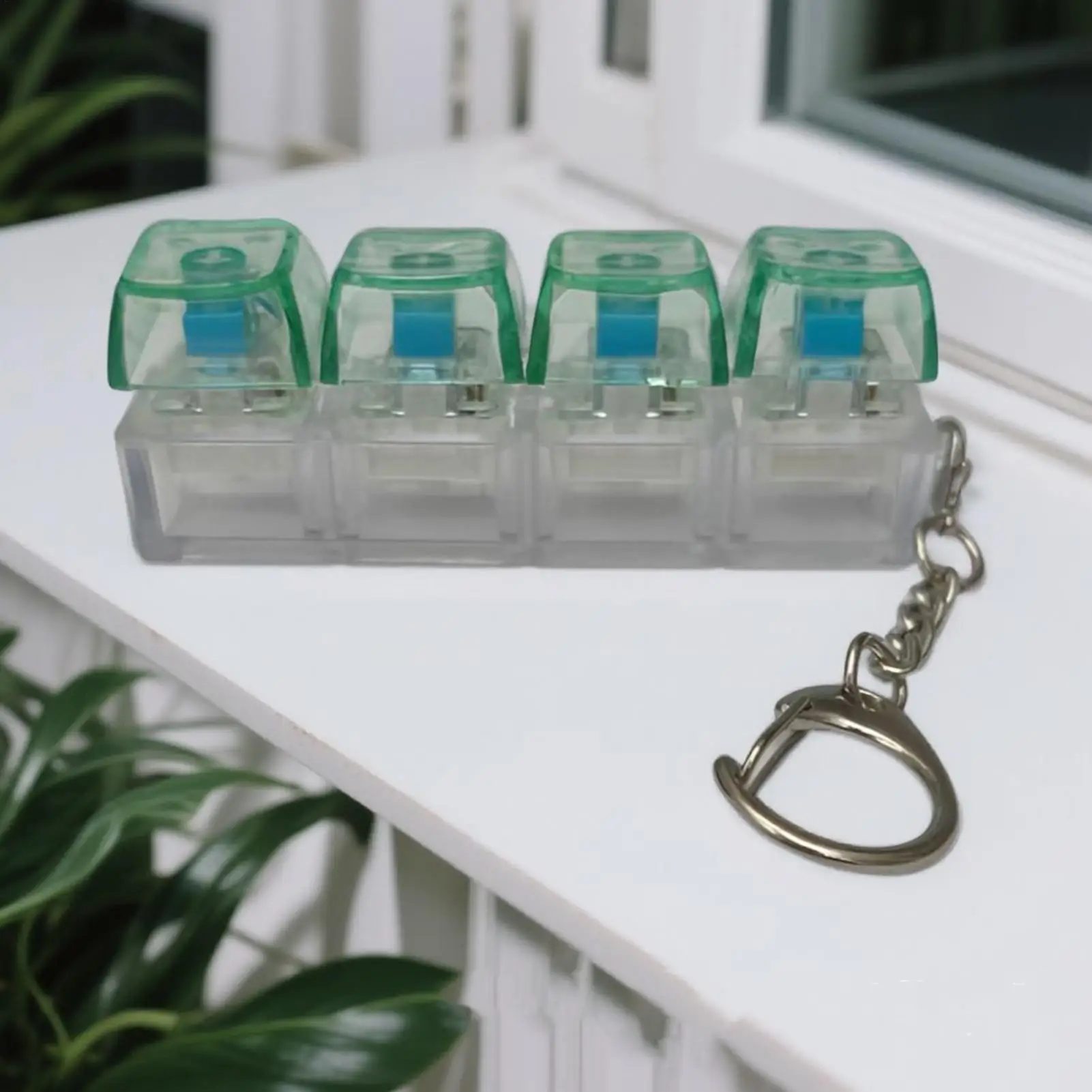 LED Keyboard Key Chain Fidget Toy for Adults Fidget Clicker Decompression Keychains Stress Relief Gadget Interesting Pendant