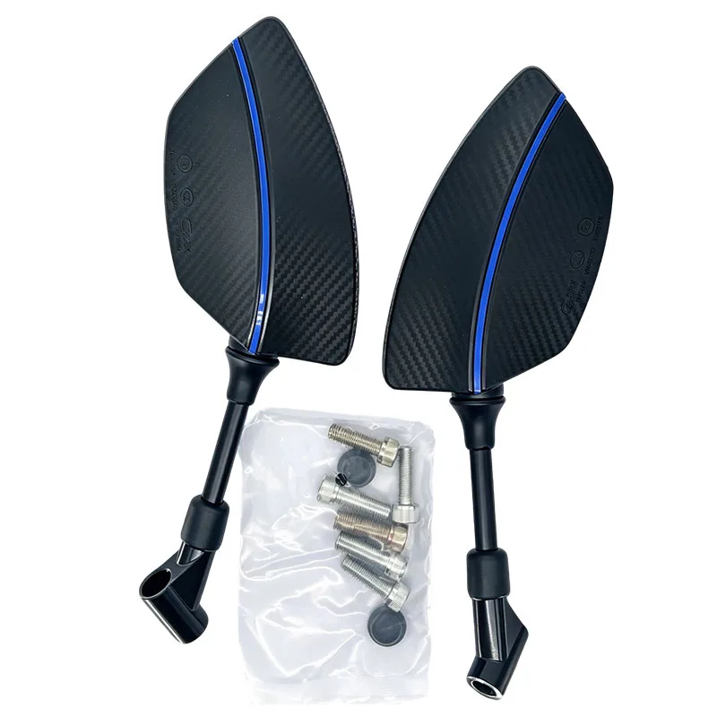 2 Stück universelle 8/10-mm-Motorrad-Rückspiegel für MT-03, MT-07, Z650, Z750, Z900 – konvexe Seitenspiegel. – Detail 9