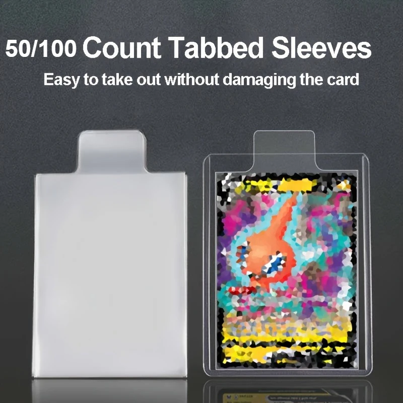 

50/100 шт., выпуклые рукава для карт для игр, для карт с покемонами, прозрачная защита для игр, торговая папка, чехол-держатель, детская игрушка в подарок
