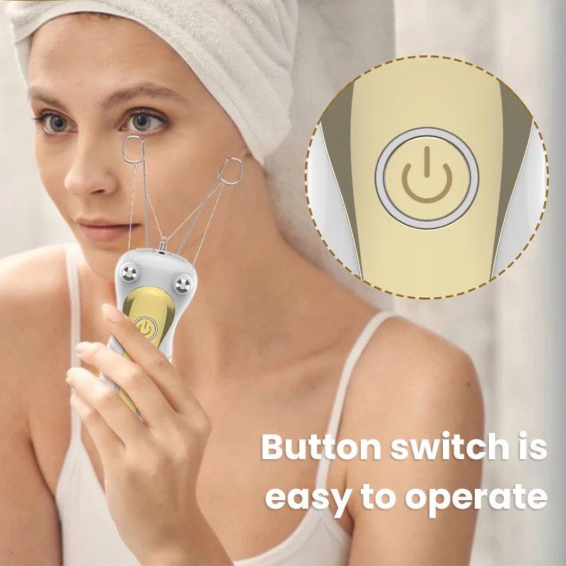 

Thread Electric Hair Remover Facial Hair Removal Defeatherer LCD Display Women Beauty Epilator Body Arm Cotton Facial Depilator