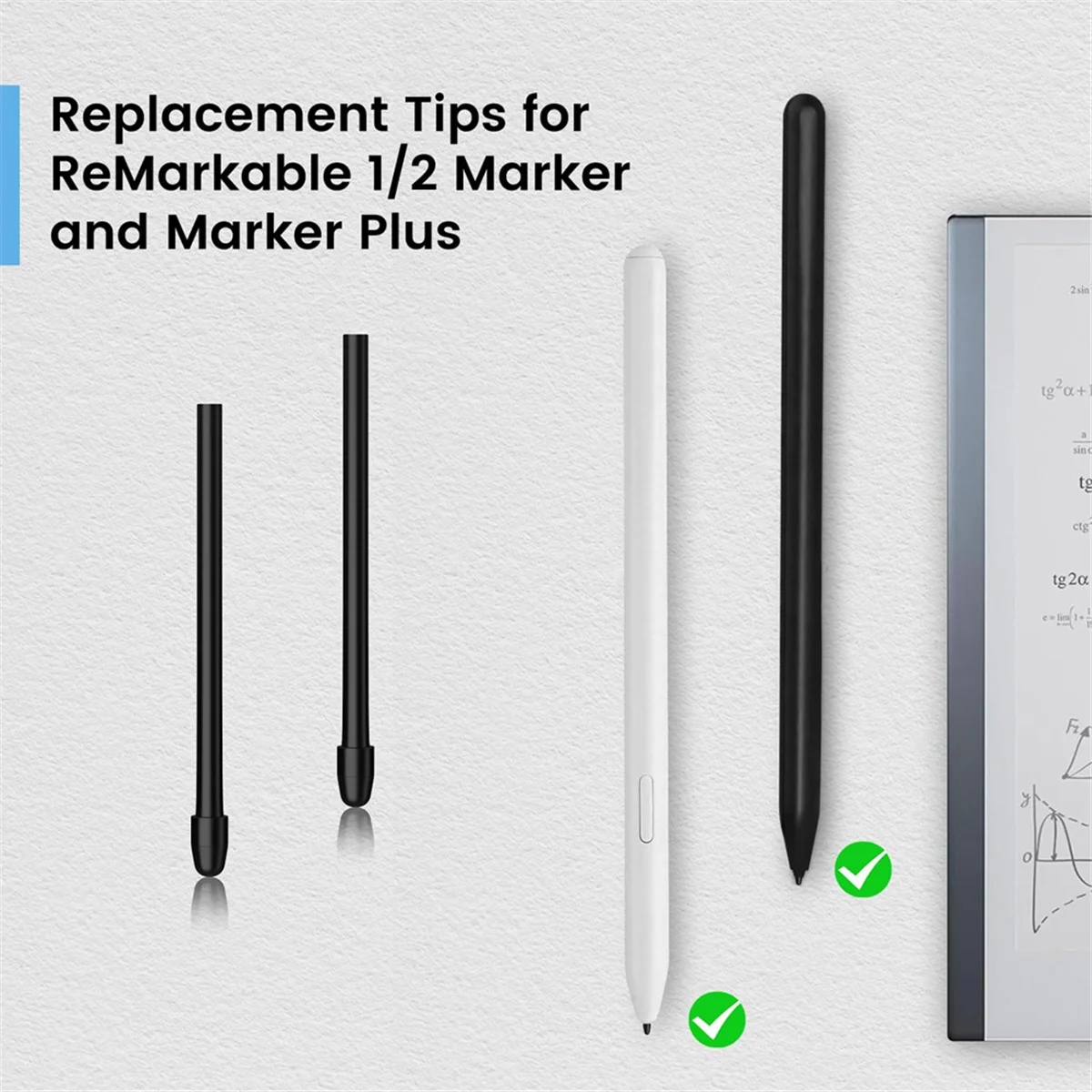 20 szt. końcówek do pióra Remarkable 2, miękkie końcówki do pióra Zamiennik do pióra Remarkable 2 Stylus Marker Plus Stalówki z narzędziem