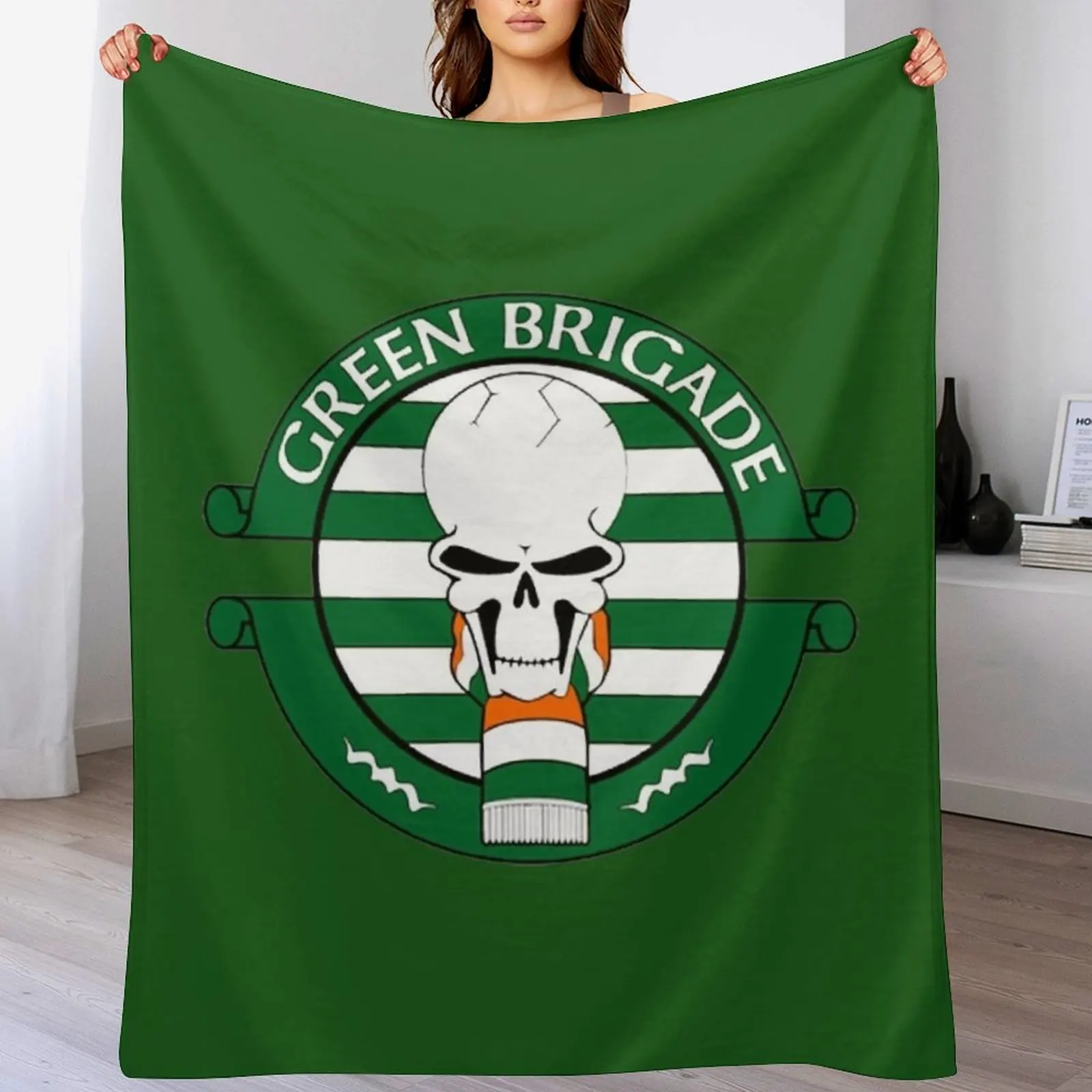 

green brigade Throw Blanket Softest Sofa Retros Decorative Throw Blankets