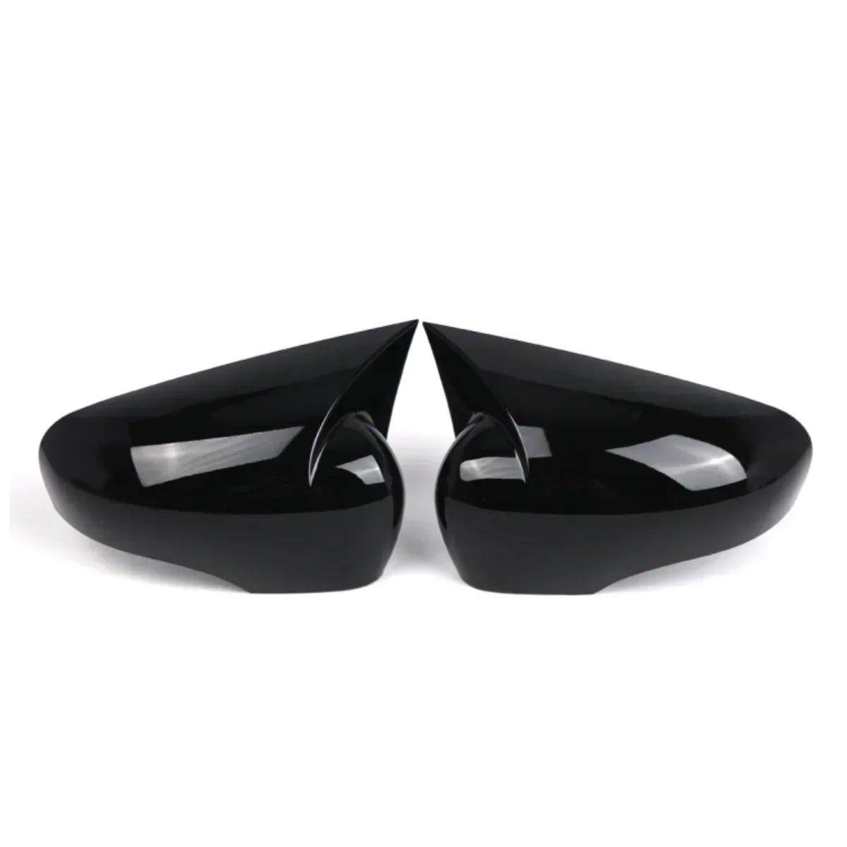 Pair Rear View Mirror Cover For Renault Clio 4 2012-2019 Add On Glossy Black Side Wing Mirror Cap Cover