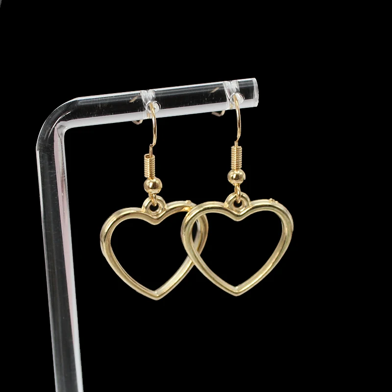 Hollow Big Heart Drop Earrings for Women Sweet Handmade Minimalism Geometric Brincos Jewelry Boucles d\'oreilles Birthday Gift