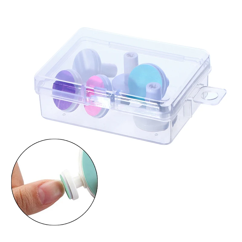 6Pcs/Box Trimmer Refill Baby Nail File Pads Durable Abrasive Paper Grinder Nail Grinding Heads Nail Clipper Nail Trimmer Pads