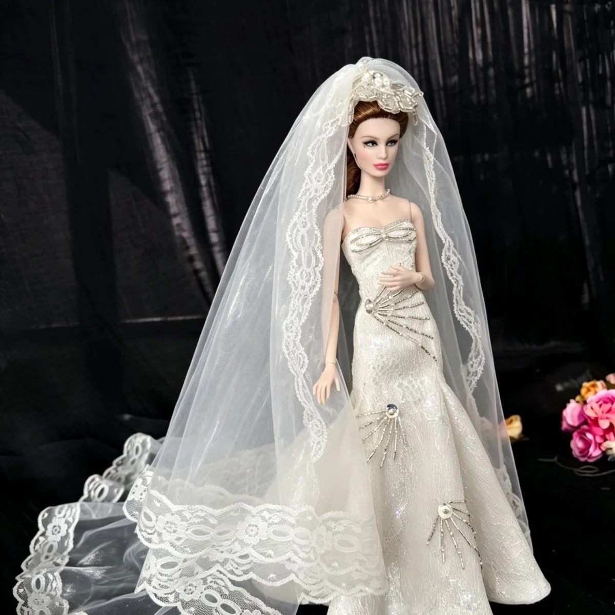 Doll accessories 1/6 doll clothes, wedding dress BJD accessories free shipping