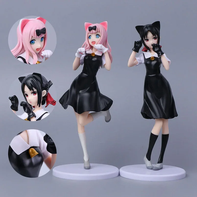 22CM Kaguya-sama Love Is War Anime Figure Shinomiya Kaguya Fujiwara Chika PVC Action Figure Collectibles Model Toy for Gift