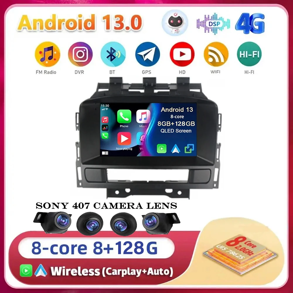 

Android 13 Car Radio For Buick Excelle GT XT Opel Astra J 2011 2012 2013 2014 Wireless Carplay Auto Multimedia Stereo Player DSP