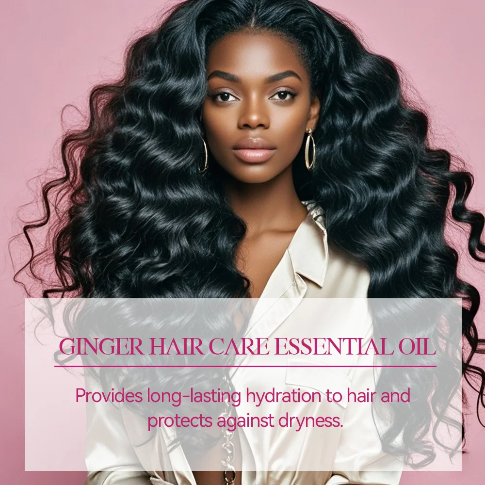Ginger Hair Care Oil | Suitable for Permed, Dyed, and Pulled Hair Types | Repairs Damaged Strands | Fresh Scent Lasts Long