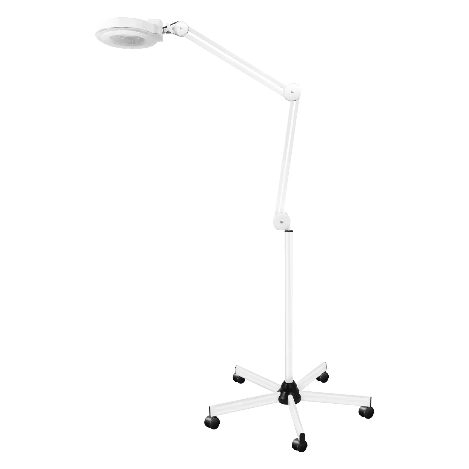 LED-vergrotende lamp met vloerstandaard, 5x vergroting, 360° °   Rotatieverstelbare lichttherapielamp voor ambachten, lezen en hobby's - afbeelding 2