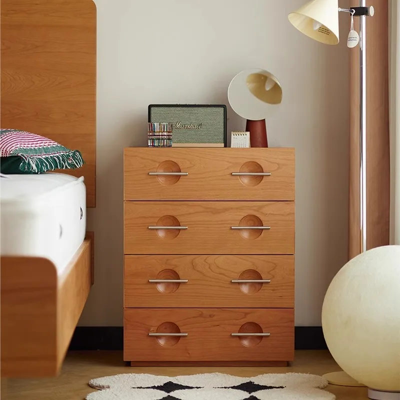 

color living room solid wood bucket cabinet storage card door cabinet bedside table retro module combination cabinet