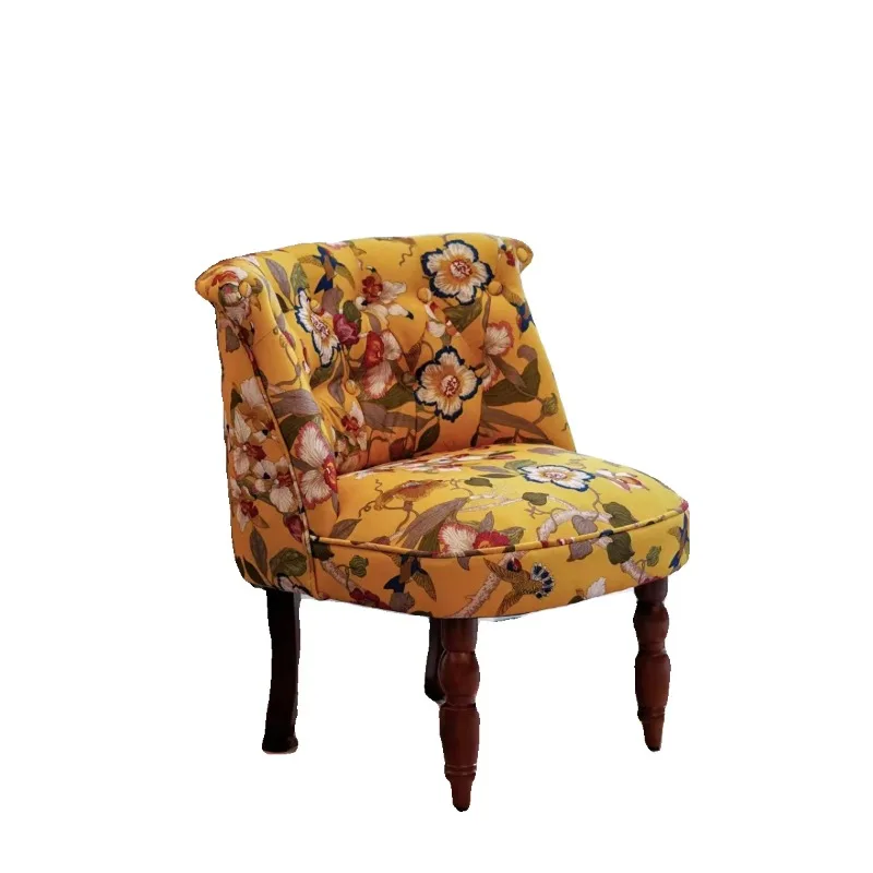 

Medieval style bedroom Balcony chair Homestay Lounge Cafe Bar Restaurant Nail salon Single sofa chair