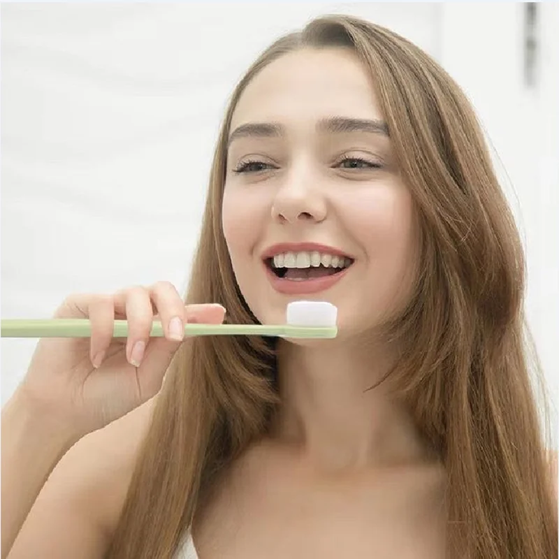 1 pcs Ultra-fine toothbrush Wave Nano Million Bristles Micro Soft Tooth Brush With Holder Portable Oral Care Eco Promotion