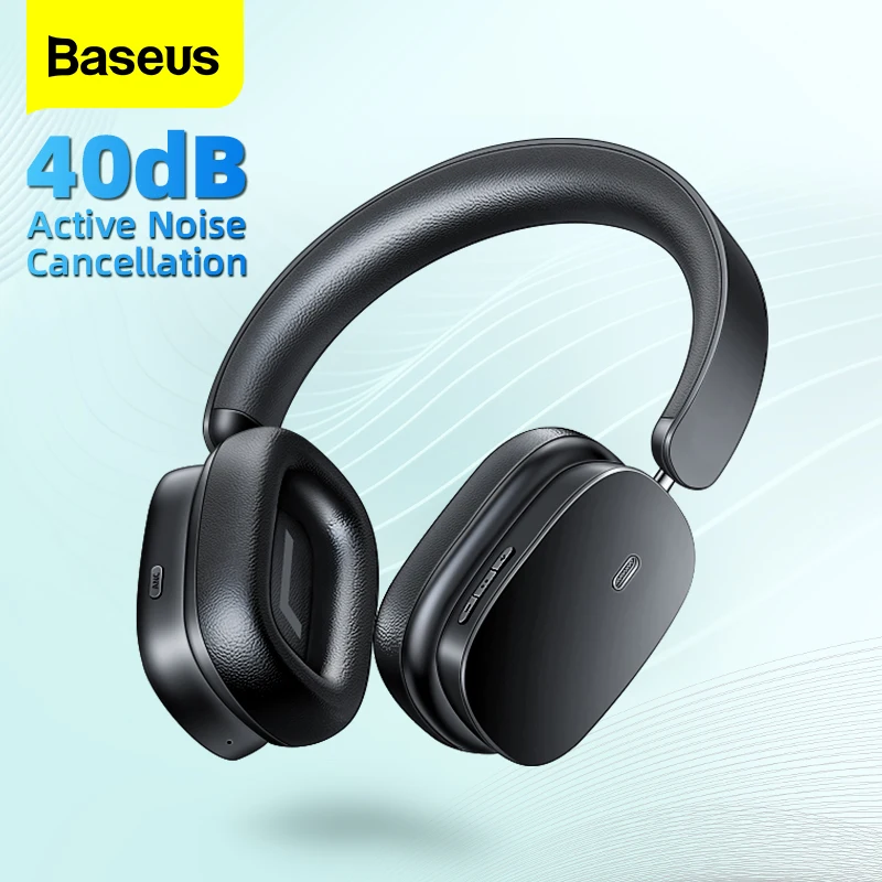 Baseus H1 Wireless Headphone 40dB ANC Active Noise Cancelling Bluetooth 5.2 Headset Earphone Head Set Earbuds For iPhone Xiaomi