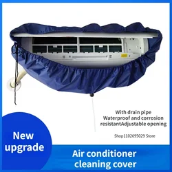 Air Conditioner Cleaning Cover Double Layer Thickening Wash Mounted Protective Dust Cleaner Bag Tightening Belt