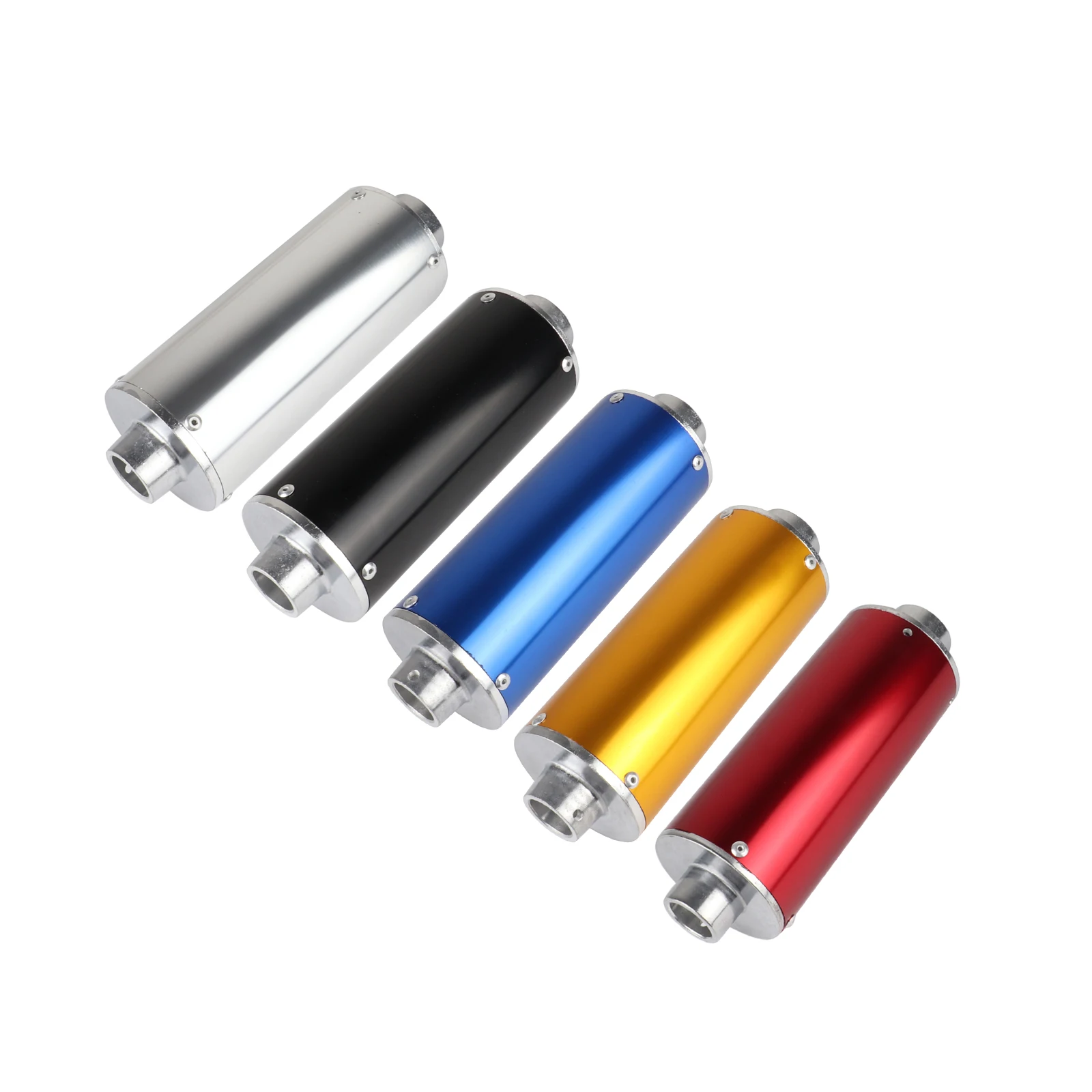 Universal Metal Flat Mouth Exhaust Pipe Muffler Fit For Dirt Pit Bike Off Road ATV Exhaust Muffler Pipe Motorcycle
