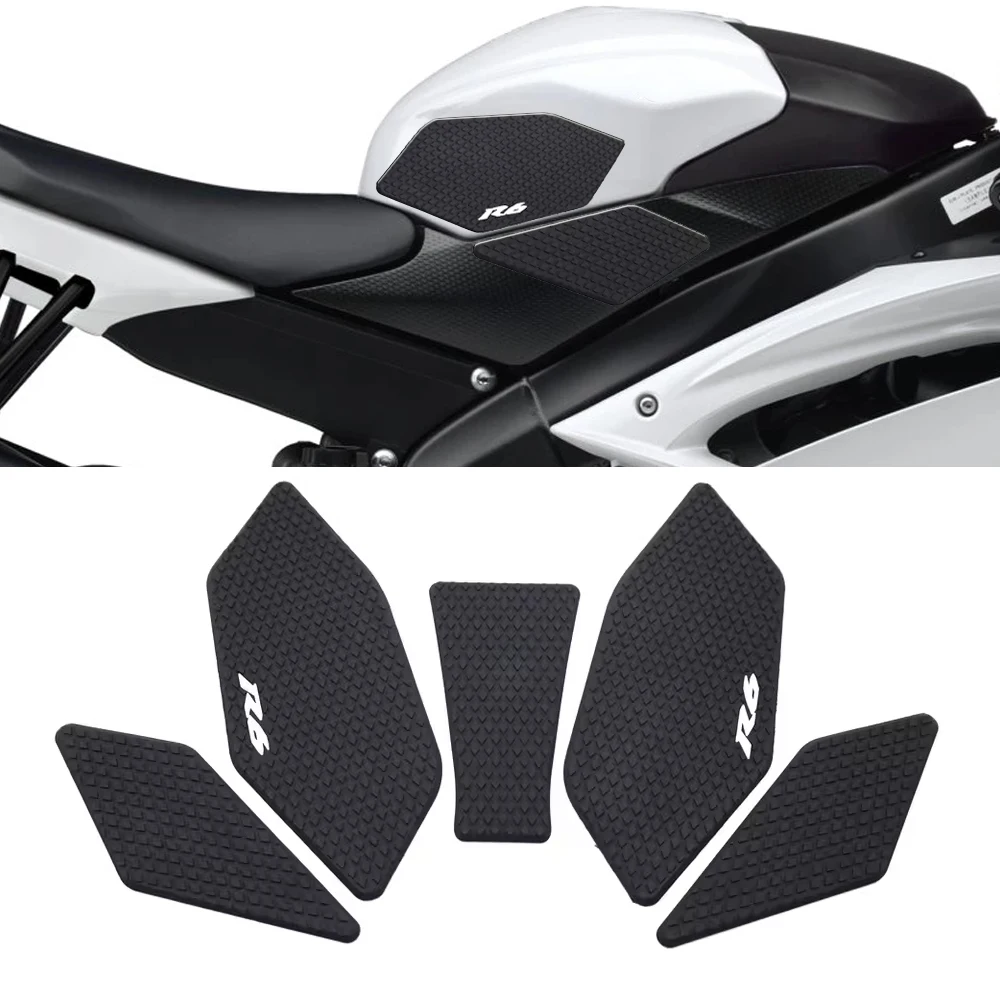 

Наклейки на топливный бак для мотоцикла YZF R6, для Yamaha YZFR6 2008-2016, боковые противоскользящие накладки, наклейки на топливный бак
