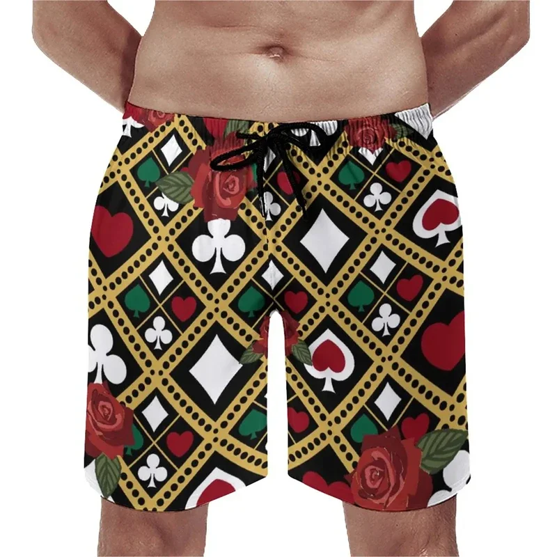 MEW Playing Poker Board Short Pants pour hommes, Hip Hop Short de plage, Design de mode, Streetwear décontracté, Respzed Beach Shorts, 2024