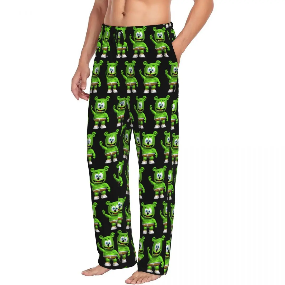 

Custom Gummibar (the Gummy Bear) Men Pajama Pants Lounge Sleep Sleepwear Bottoms with Pockets