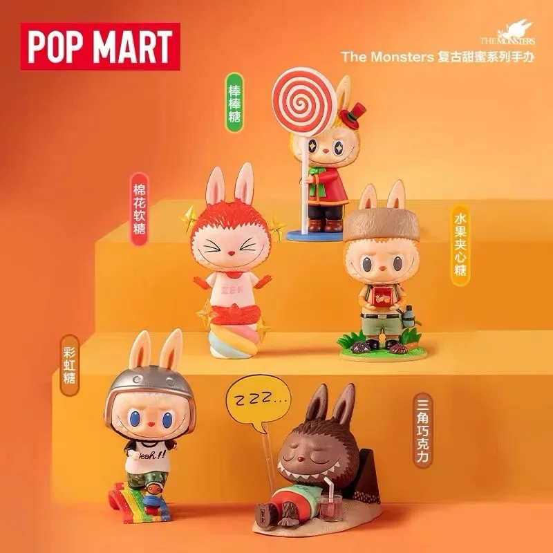

100% подлинная POP MART Labubu The Monsters, конфеты, слепая коробка, загадочные игрушки, экшн-фигурка, коллекционные куклы, милая модель, подарок-сюрприз