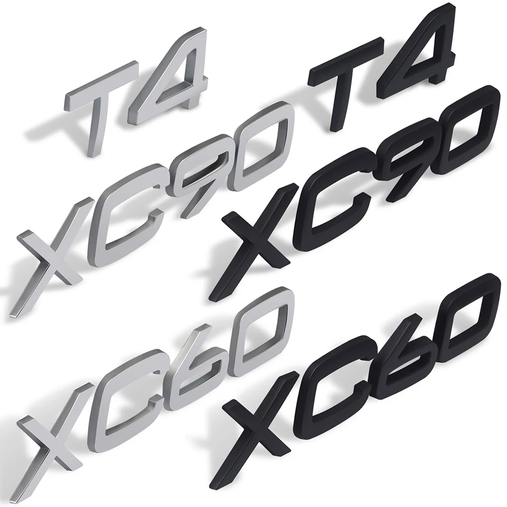 

Автомобиль XC60 XC90 T4 Эмблемы заднего багажника Наклейка для Volvo XC40 XC80 XC60 XC90 T4 Авто Багажник Хвост Эмблема Значок Наклейки