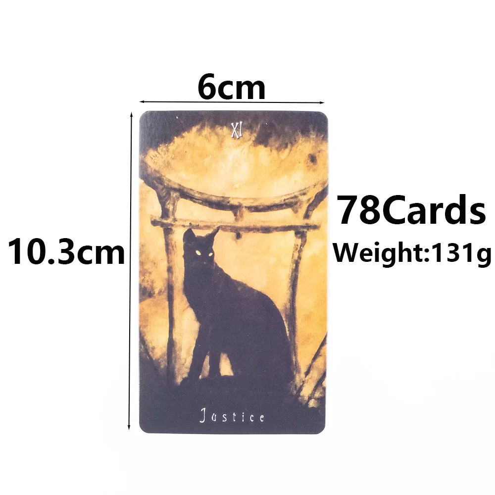 78Pcs Haunted Cat Tarot Deck - Newest English Version Divination Oracle Cards Party Desktop Entertainment Toy view 4