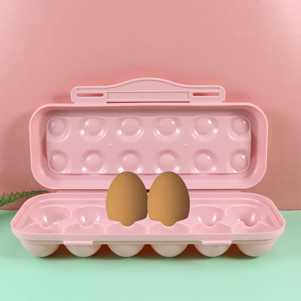 

2 Pcs Egg Storage Box Tray with Lid Keeper for Fridge Holder Organizer Eggs Containers Food