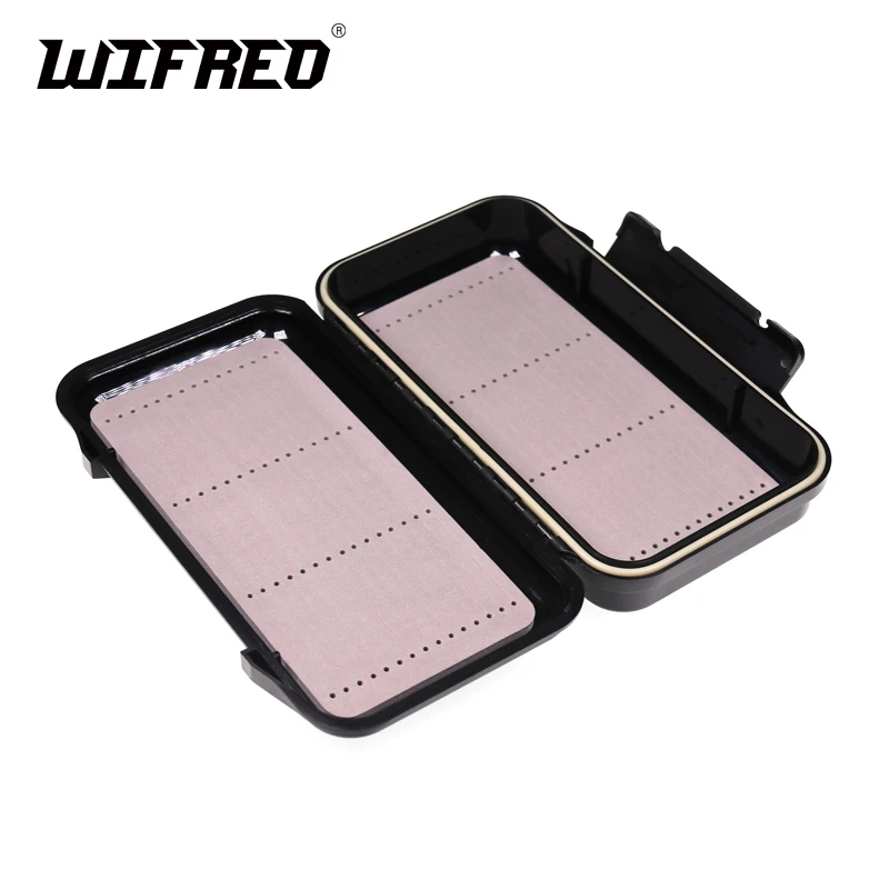 Wifreo 1PC Waterproof Stream Flies Combo Set Box Trout Fishing Fly Cases with Silicone Linear Dry WetNymph Storage Portable Case