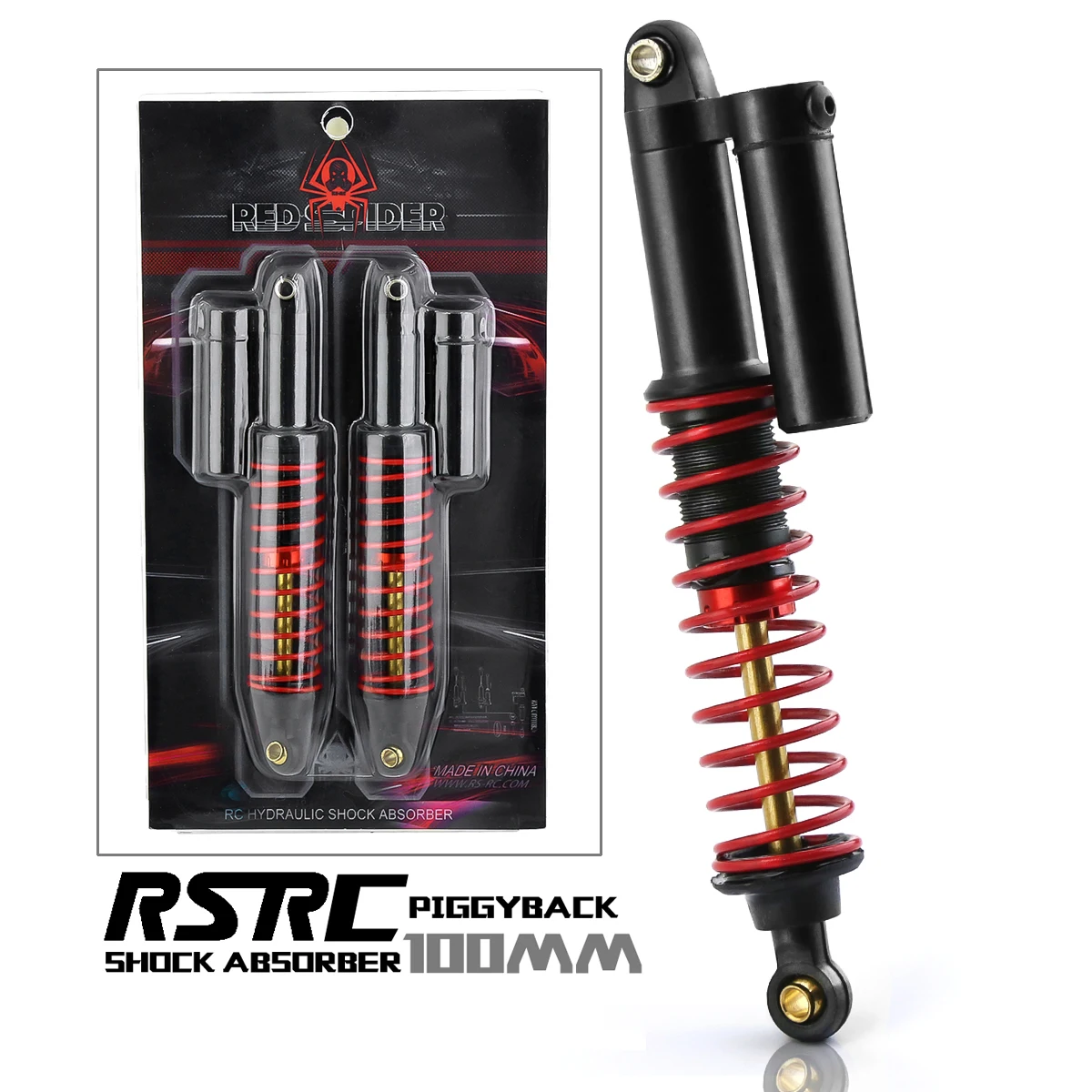 Amortisseur à pression négative en métal, double amortisseur pour pièces de voiture 1/10 RC camion chenille SCX10 TRX-4 D90 R100, 2 pièces