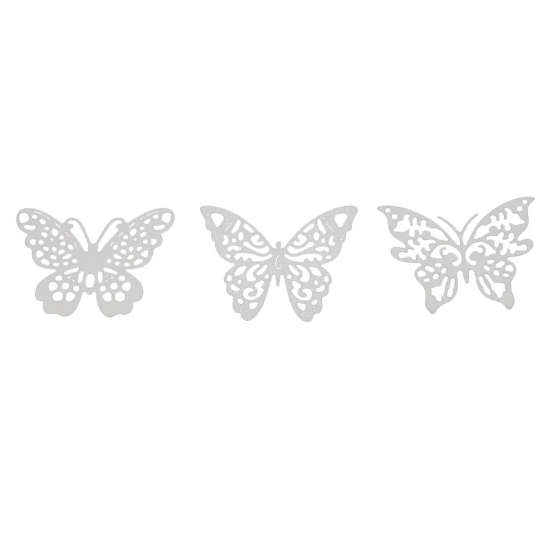 3pcs Butterfly Metal Cutting Dies for DIY Scrapbooking Decor Beautiful Embossing Stamps