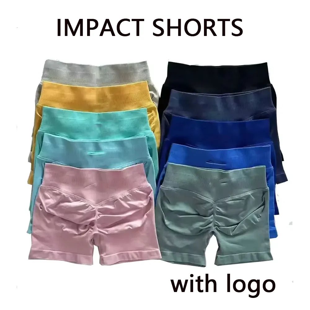 DF short d'impact avec Logo taille basse short de Yoga sans couture Scrunch Bum short de sport