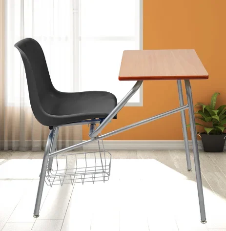 

'Wholesale Plastic Metal training Office School Student Desks and Chairs with table board Learning Table Set