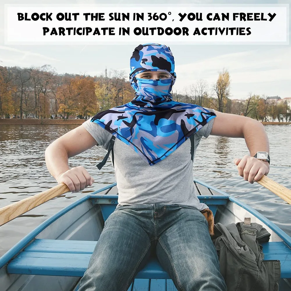 Sweat Absorption Skiing Neck Covers Cycling Helmet Fishing Men Women Balaclava Mesh Face Cover Hiking Scarves Face Mask