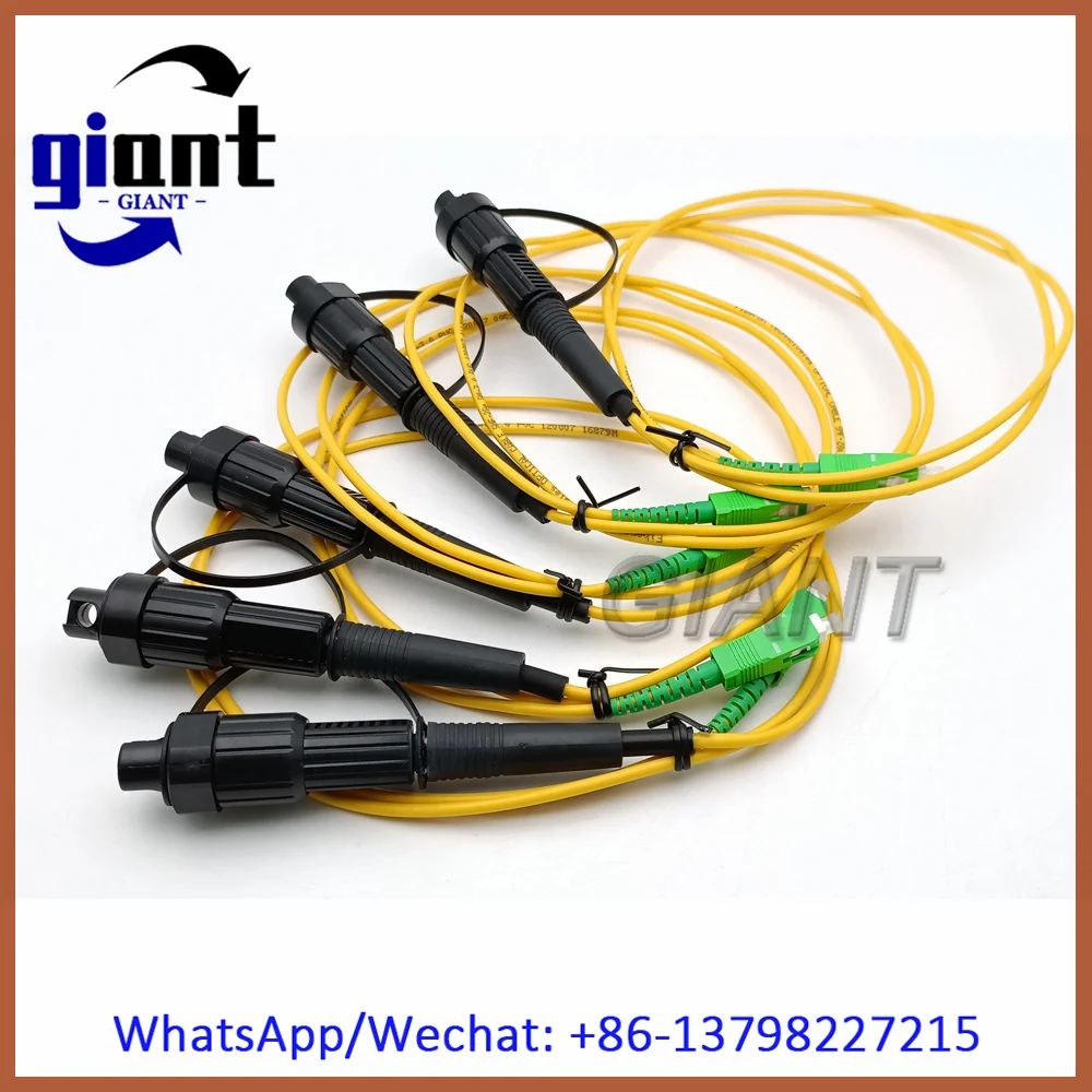 10Pcs/Lot IP67 Waterproof HUA-WEI Mini SCAPC Fiber Optic Cable 1M 2M 3M 5.0mm HW Black Cable to SC/APC OptiTap Outdoor Connector