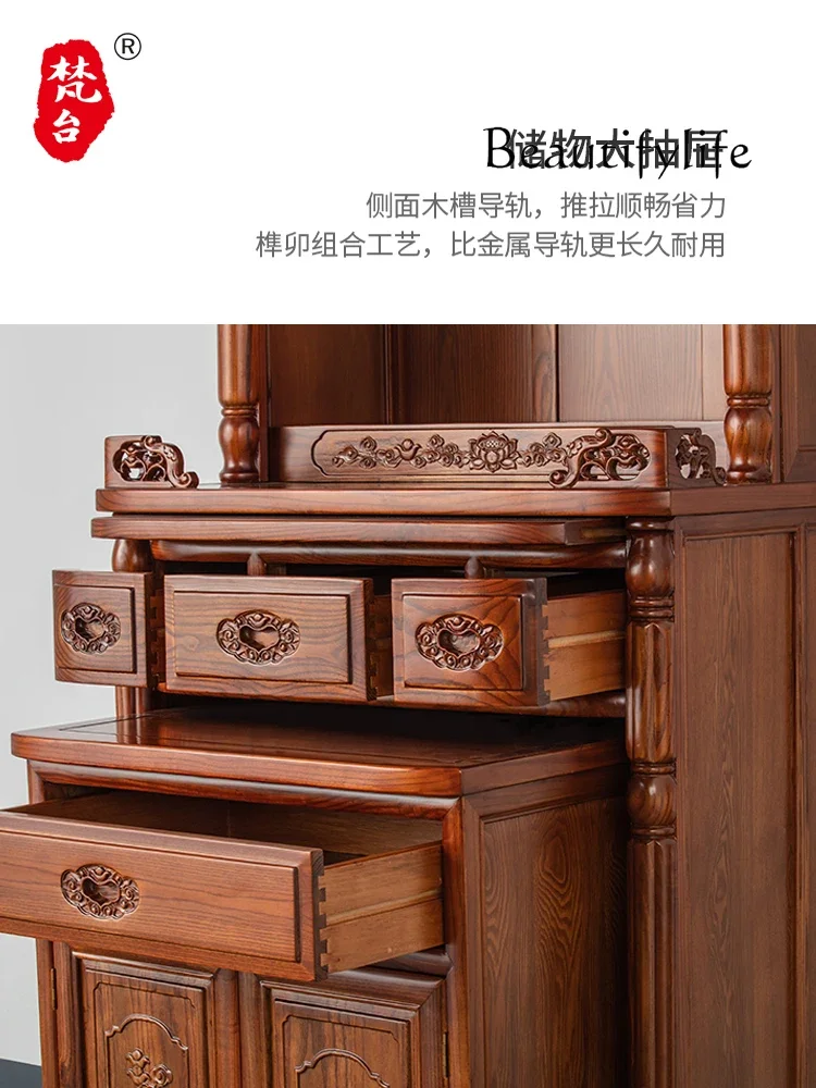 Shrine God of Wealth Cabinet Home Buddha Cabinet Altar Buddha Shrine Buddhist Hall Guanyin Table Fairy Altar Cabinet