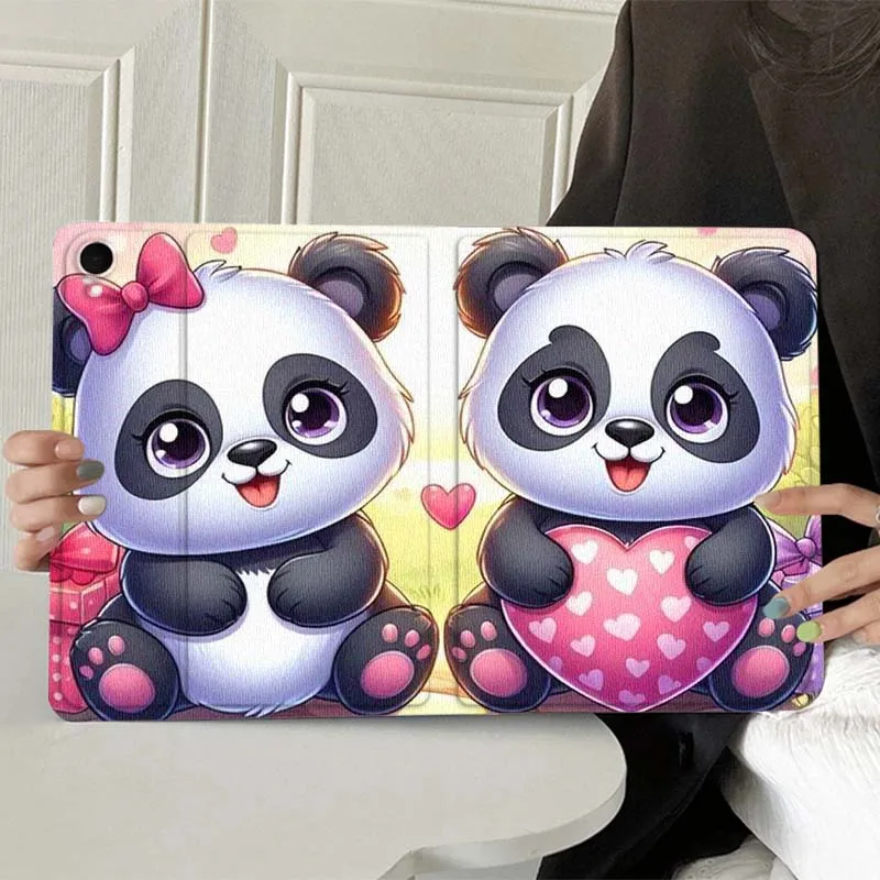 

Cute Panda Heart Love Gift For Samsung Galaxy Tab A7 A A8 A9 A11 S6 S11 10.1 10.4 10.5 Inch Lite PLus Soft Tablet Case