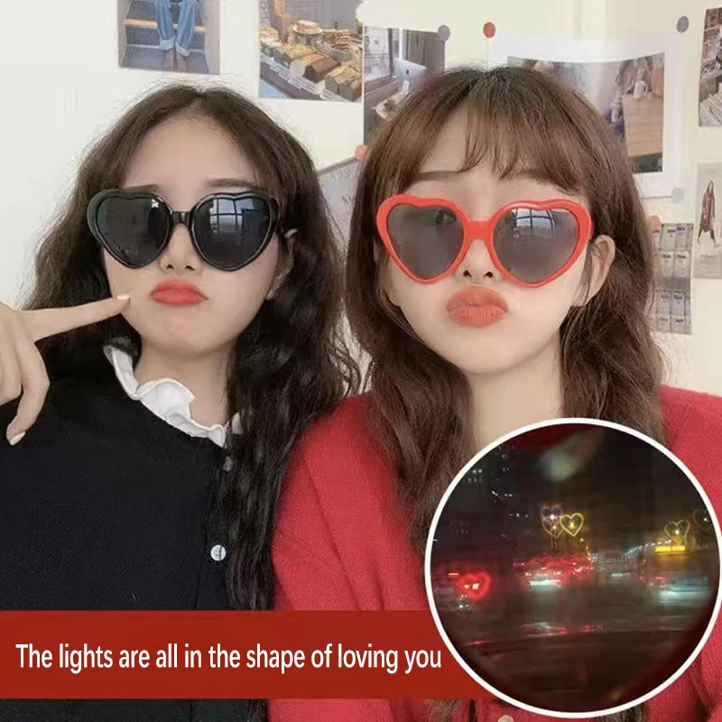 10pcs Hearts Lenses New Year Christmas Holidays Paper Diffraction Glasses for Fireworks,Festivals,Raves,Music Concerts&Weddings