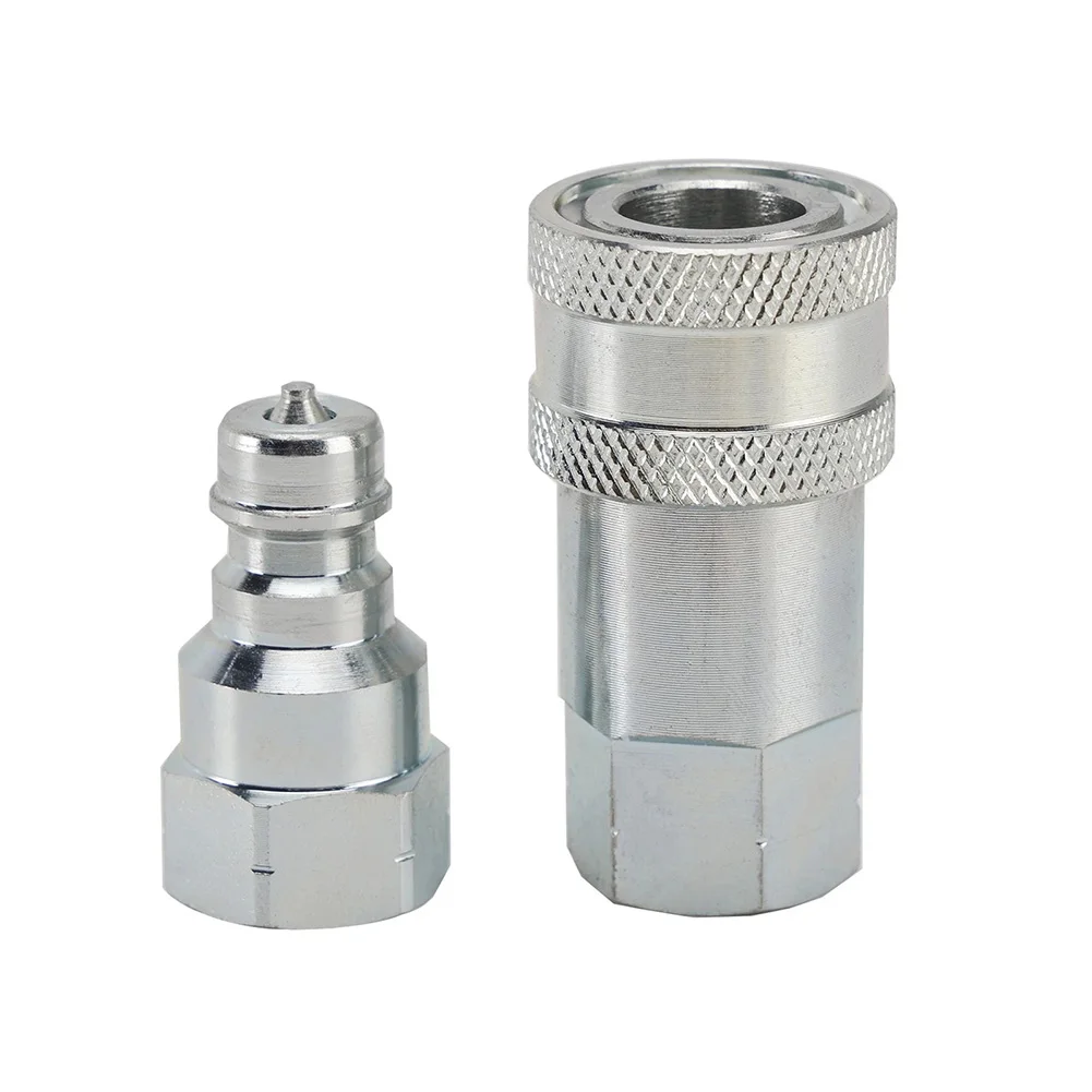 1/4 NPT Hydraulic Quick Connect Coupler for iso 7241-A Male and Female Set Compatible with Stucchi BIR Faster ANV Aeroquip 5600
