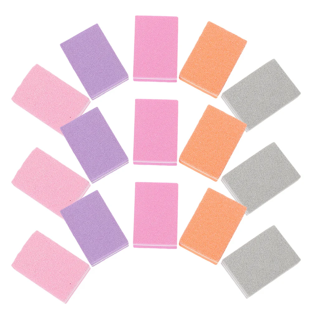 

100Pcs Nail Files Double Sided Sponge Buffer Block Portable Manicure Pedicure Nail Polishing Tools Durable Manicure Files