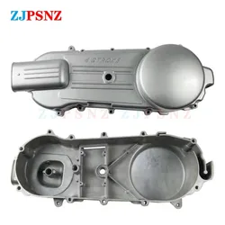 Motorcycle Long Case Left Side Crankcase CVT Belt Cover GY6 150 125CC 150CC Protect Engine ATV Go-Kart Scooter Moped Silver