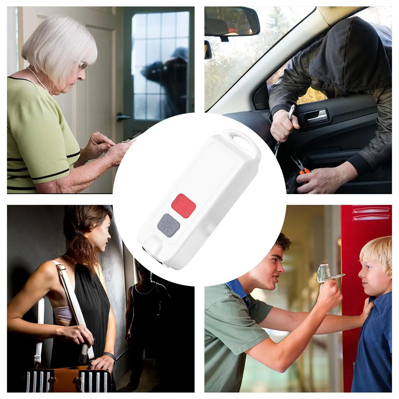 여성을위한 개인 경보 LED 조명 130dB 사이렌 방수 충전식 휴대용 보호 장치와 시끄러운 소리 경고