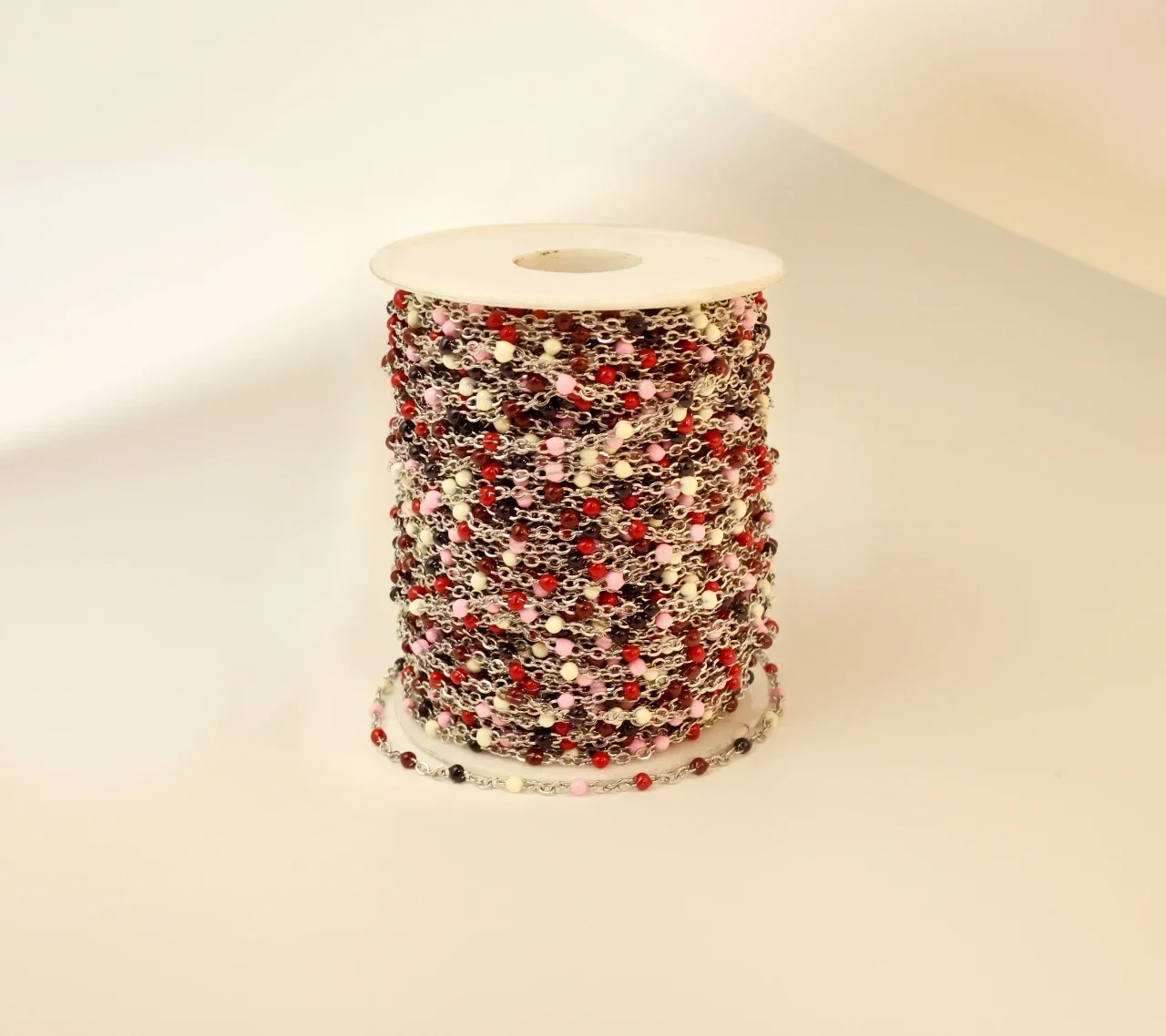 

18K Gold-Plated Stainless Steel Bead Chain, DIY Jewelry Making, Extended Tassel Chain, Accessory, Non-Fading, 1 Meter