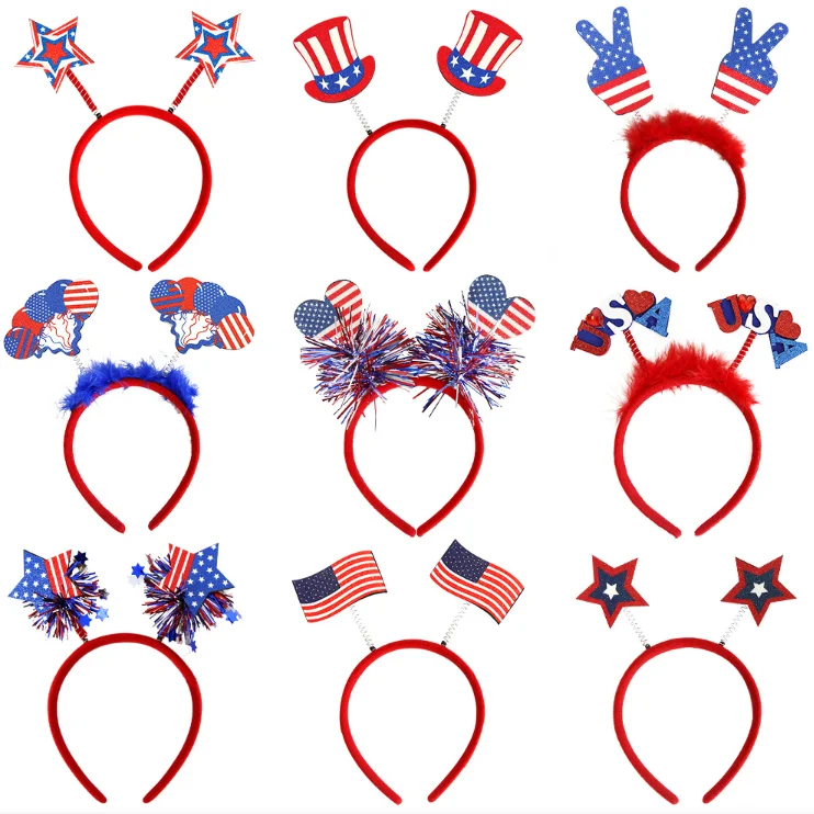 

25pcs Independence Day Headband 4th of July Hair Hoops Carnival Hair Event Party Decoration