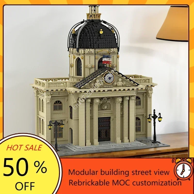 

4353PCS Customized MOC Medieval Castle Institute of France Street View DIY Education Assembly Puzzle birthday Toys Xmas Toy Gift